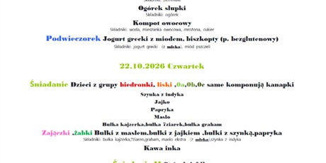 Powiększ grafikę: Jadłospis 19-23.10.2026